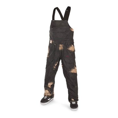 VOLCOM ROAN BIB OVERALL PANTS BLEACH BLACK M