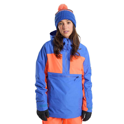 BURTON GORE PILLOWLINE ANORAK W JACKET AMPERO BLUE/TETRA ORANGE M