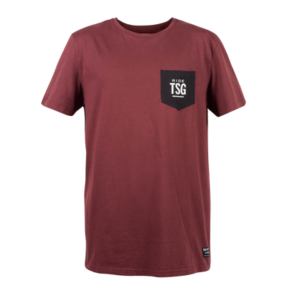 TSG T-SHIRT POCKET HEATHER OXBLOOD S