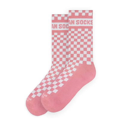 AMERICAN SOCKS PINK CHECKERBOARD - MID HIGH PINK/WHITE UNI