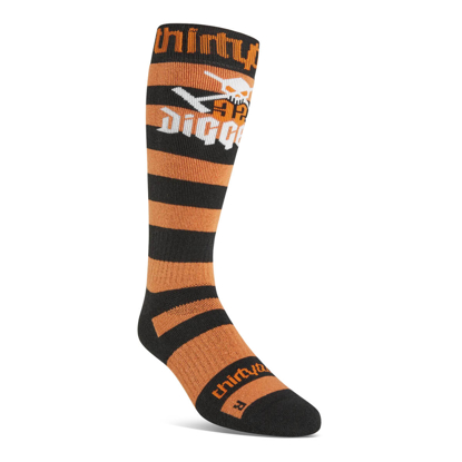 32 DIGGERS MERINO SOCK BLACK / ORANGE S/M