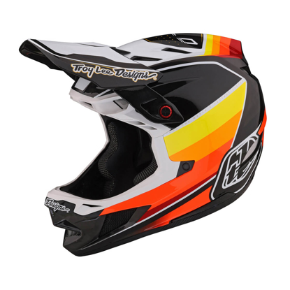 TROY LEE DESIGNS D4 CARBON HELMET W/MIPS REVERB BLACK / WHITE M