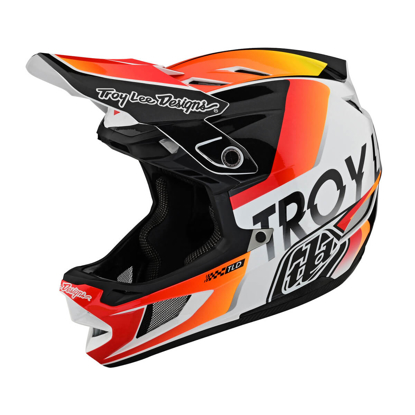 TROY LEE DESIGNS D4 COMPOSITE HELMET W/MIPS QUALIFIER WHITE / ORANGE S