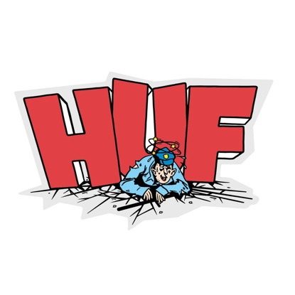 HUF THE DROP STICKER RED UNI