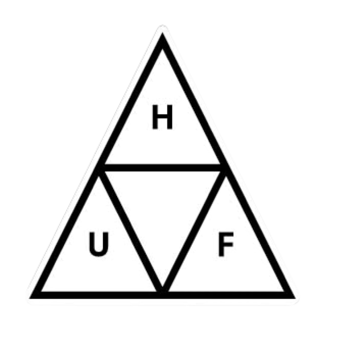 HUF TRIPLE TRIANGLE STICKER WHITE UNI