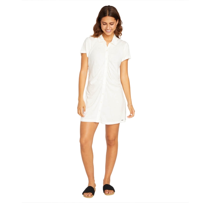 VOLCOM COCO HO SHIRT DRESS STAR WHITE M