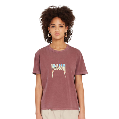 VOLCOM TRULY RINGER W T-SHIRT BURGUNDY S