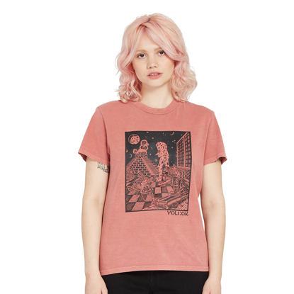 VOLCOM VOLCHEDELIC W T-SHIRT ROSEWOOD S