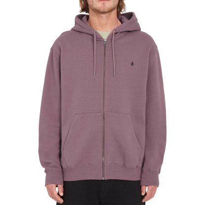 VOLCOM SNGL STN ZIP FLEECE BORDEAUX BROWN XL