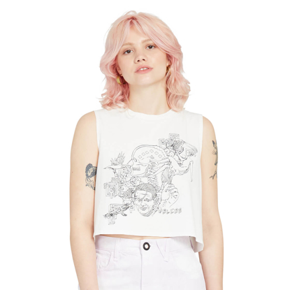 VOLCOM FA ED MERLIN MURRAY TANK STAR WHITE S