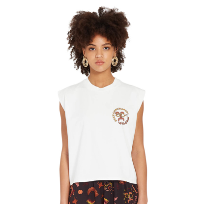 VOLCOM CONNECTED MINDS TANK STAR WHITE S