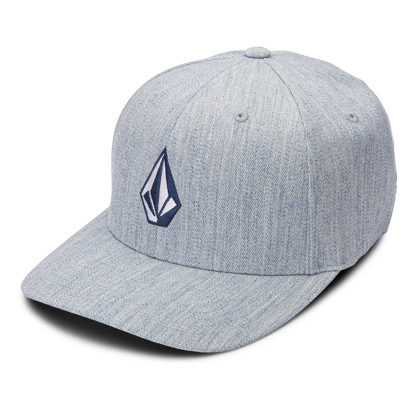 VOLCOM FULL STONE HTHR FLEXFIT HAT BLUE COMBO S/M