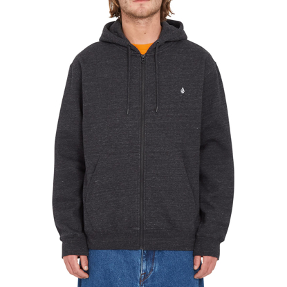 VOLCOM SNGL STN ZIP FLEECE HEATHER BLACK XXL