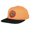 SANTA CRUZ CLASSIC DOT SNAPBACK HAT PARCHMENT/BLACK UNI