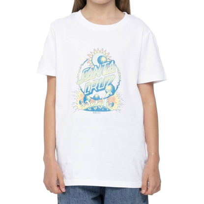 SANTA CRUZ DARK ARTS DOT FRONT T-SHIRT WHITE 8-10