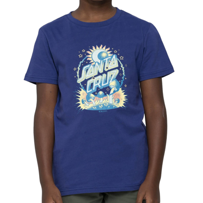SANTA CRUZ DARK ARTS DOT FRONT T-SHIRT NAVY BLUE 6-8