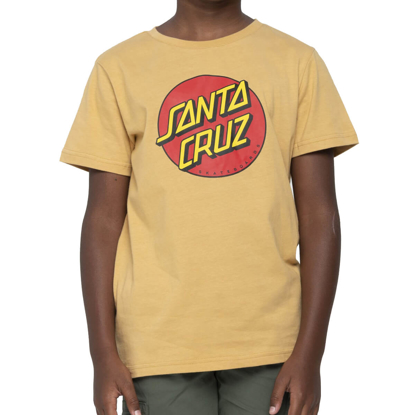 SANTA CRUZ YOUTH CLASSIC DOT T-SHIRT PARCHMENT 12-14