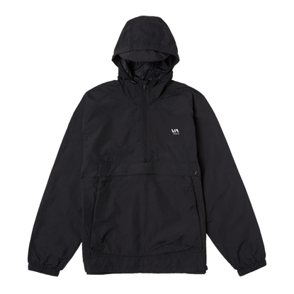 RVCA OUTSIDER PACKABLE ANORACK JACKET BLACK L