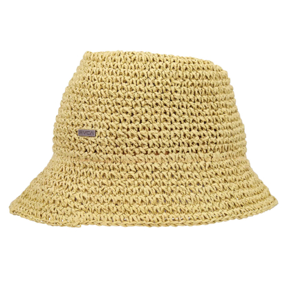 RVCA LAGUNA STRAW BUCKET HAT NATURAL L/XL