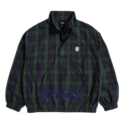 HUF CAMDEN PLAID TRACK JACKET NAVY PLAID L