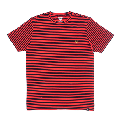 FALLEN STRIPED T-SHIRT RED/BLACK XL