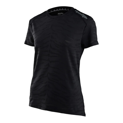TROY LEE DESIGNS WOMENS LILIUM SS JERSEY TIGER JACQUARD BLACK L