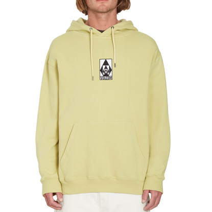 VOLCOM TERRY STONED PULLOVER HOODIE LENTIL GREEN M
