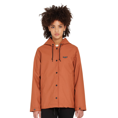 VOLCOM SPRAIN DEAD RAINCOAT DARK CLAY M