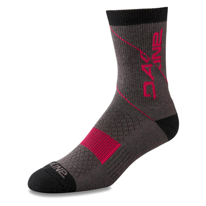 DAKINE BERM CREW SOCK GREY/RED S/M