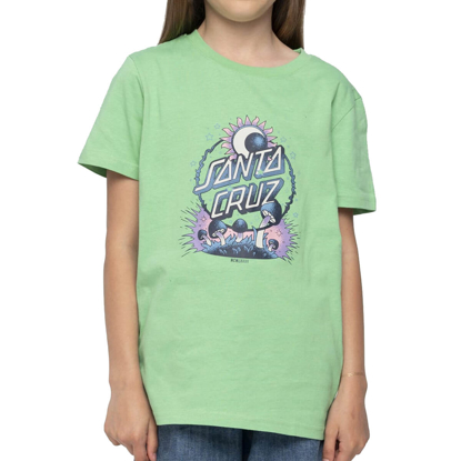 SANTA CRUZ DARK ARTS DOT FRONT T-SHIRT APPLE MINT 10-12