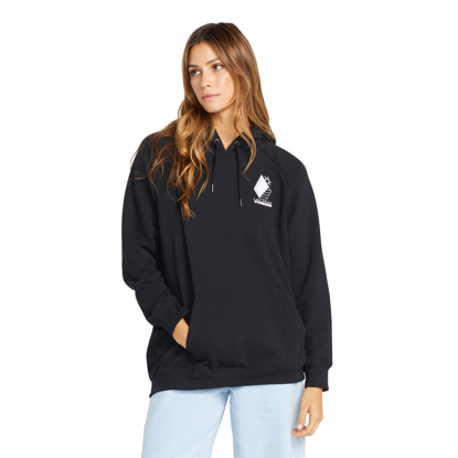 VOLCOM TRULY STOKED BF PULLOVER HOODIE BLACK XS