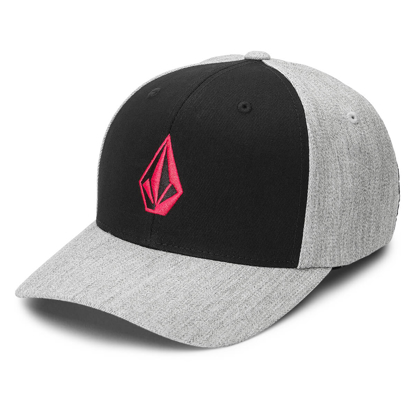 VOLCOM FULL STONE HTHR FLEXFIT HAT BLACK COMBO S/M