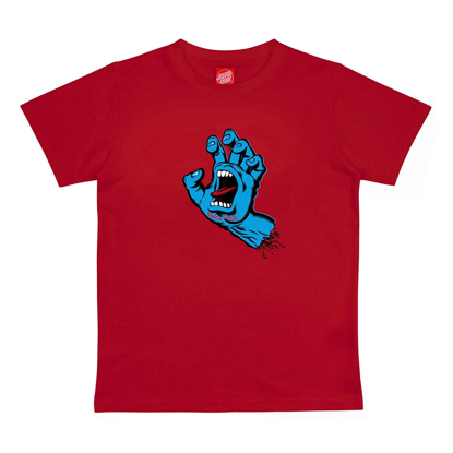 SANTA CRUZ YOUTH SCREAMING HAND T-SHIRT ASTRO DUST 6-8