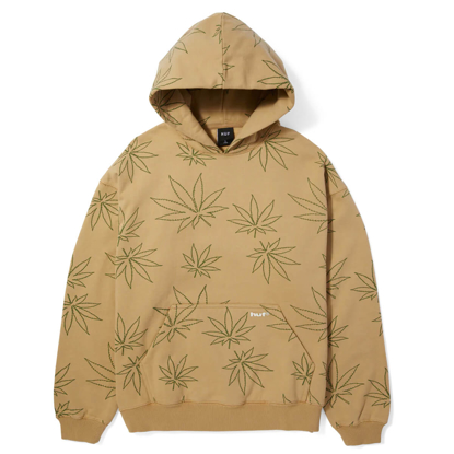 HUF PLANTLIFE FLEECE HOODIE OATMEAL M