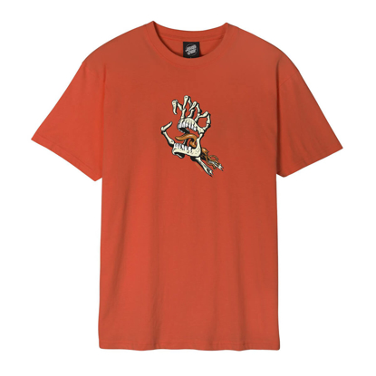 SANTA CRUZ BONE HAND CRUZ FRONT T-SHIRT TERRACOTTA XL