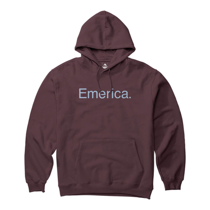 EMERICA PURE LOGO HOOD BURGUNDY L