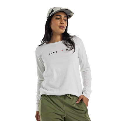 BURTON WOMEN'S STORYBOARD 24 LONG SLEEVE T-SHIRT STOUT WHITE M