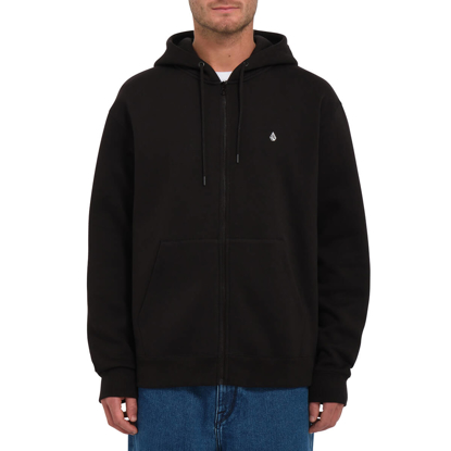 VOLCOM SINGLE STONE ZIP HOODIE BLACK S