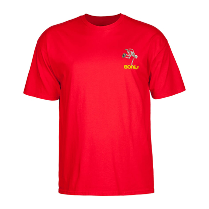 POWELL SKATEBOARD SKELETON YOUTH T-SHIRT RED L