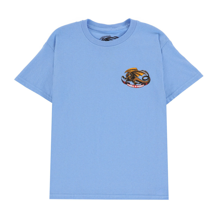 POWELL OVAL DRAGON YOUTH T-SHIRT CAROLINA BLUE M