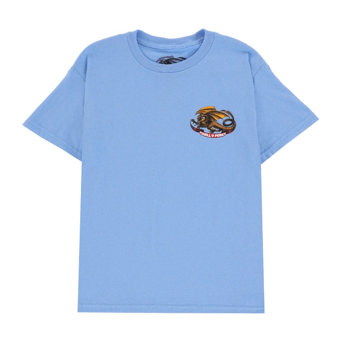 POWELL OVAL DRAGON YOUTH T-SHIRT CAROLINA BLUE S