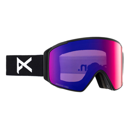 ANON M4S CYLINDRICAL GOGGLES + BONUS LENS + MFI FACE MA BLACK/PERCEIVE VARIABLE BLUE UNI