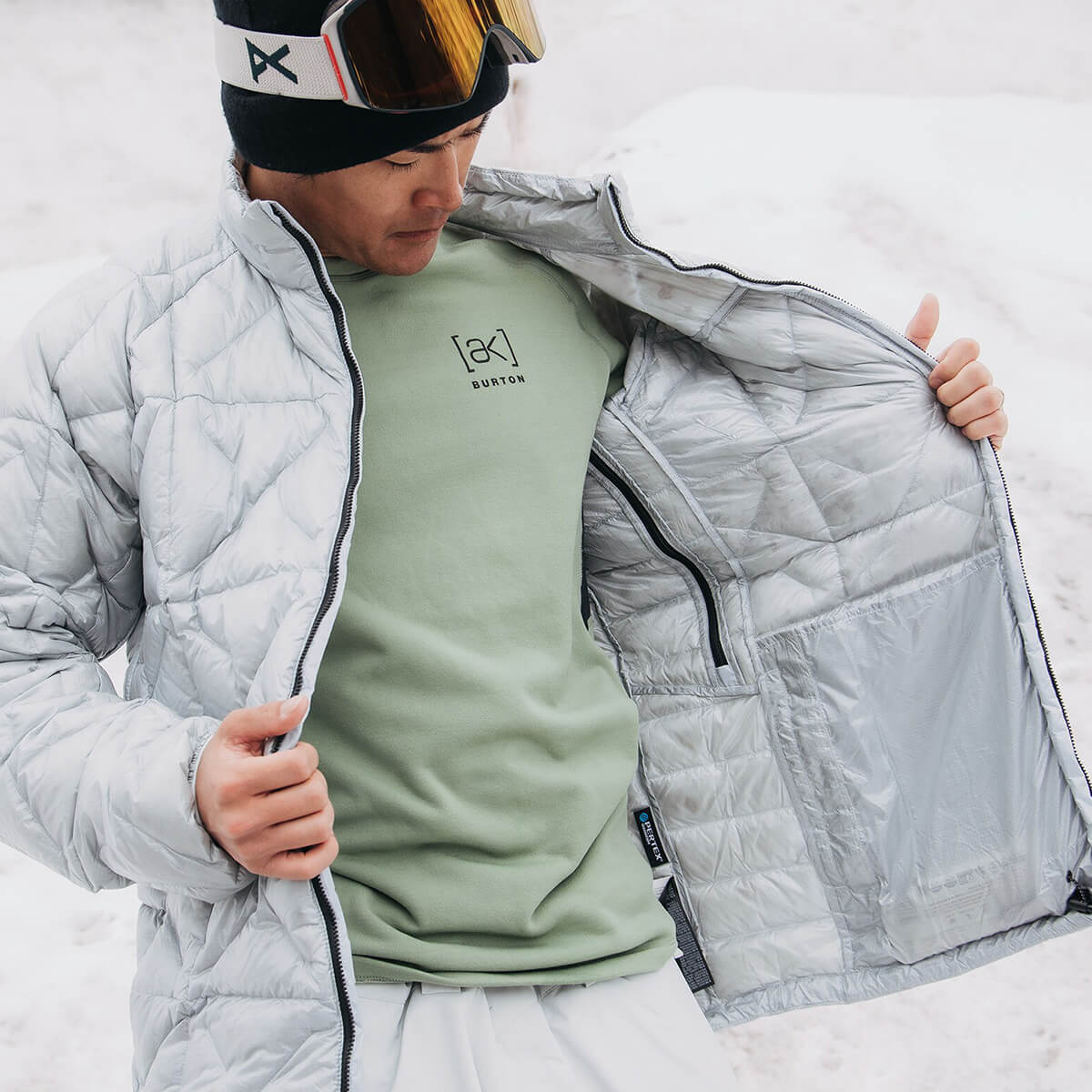 美品 BURTON AK457 LIGHT DOWN JACKET Gray BURTON [AK] BAKER DOWN JACKET | Obsession Shop