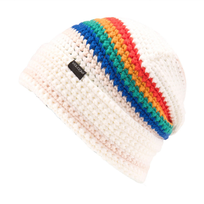 VOLCOM YAY CROCHET BEANIE W WHITE UNI