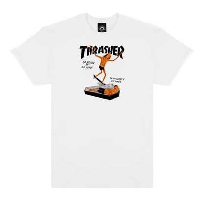 THRASHER MAGAZINE COFFIN BY NECKFACE T-SHIRT WHITE S