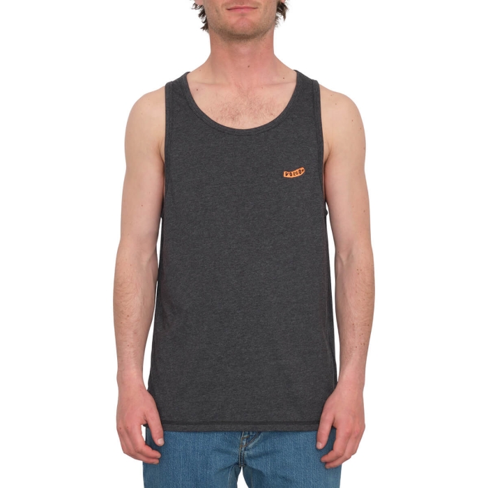 VOLCOM PISTOL STONE HTH TANK TOP HEATHER BLACK M