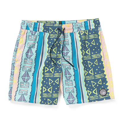 VOLCOM LIDO PRINT TRUNK 17 CRETE BLUE M