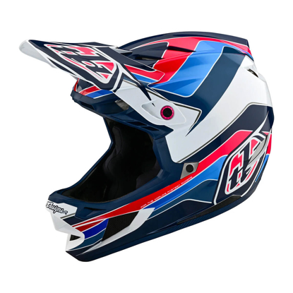 TROY LEE DESIGNS D4 POLYACRYLITE HELMET BLOCK BLUE / WHITE M