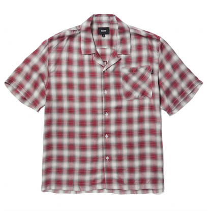 HUF OMBRE S/S WORK SHIRT CRIMSON M