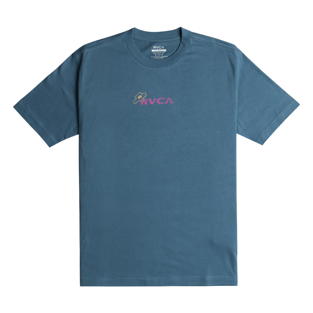 RVCA ATOMIC JAM T-SHIRT COOL BLUE M